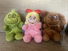 The Grinch Dr Seuss Max Cindy Lou Palm Pal Bean Plush Beanie Soft Toy Aurora