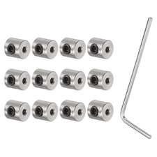 12Pcs Screw Shaft Collars 2mm ID Gear Stopper Wheel Collar with Hex Wrench