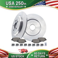 Rear Rotors And Brakes Pads For Ford Edge Explorer Flex Taurus Lincoln Mkx Mks