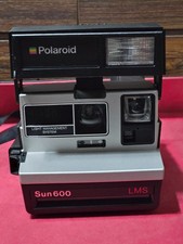 Polaroid Sun 600 LMS Instant Film Camera Untested With Strap Film Leather Case