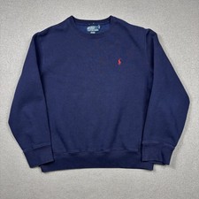 Vintage 90s Polo Ralph Lauren Crewneck Sweatshirt Men  s XL Blue Pullover Sweater