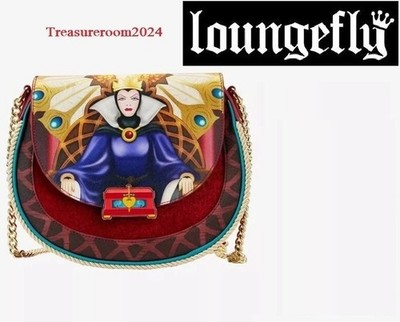 LOUNGEFLY Disney Snow White Evil Queen Throne Crossbody Bag NEW!