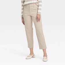Women's High-Rise Tapered Ankle Chino Pants - A New Day Size 8R