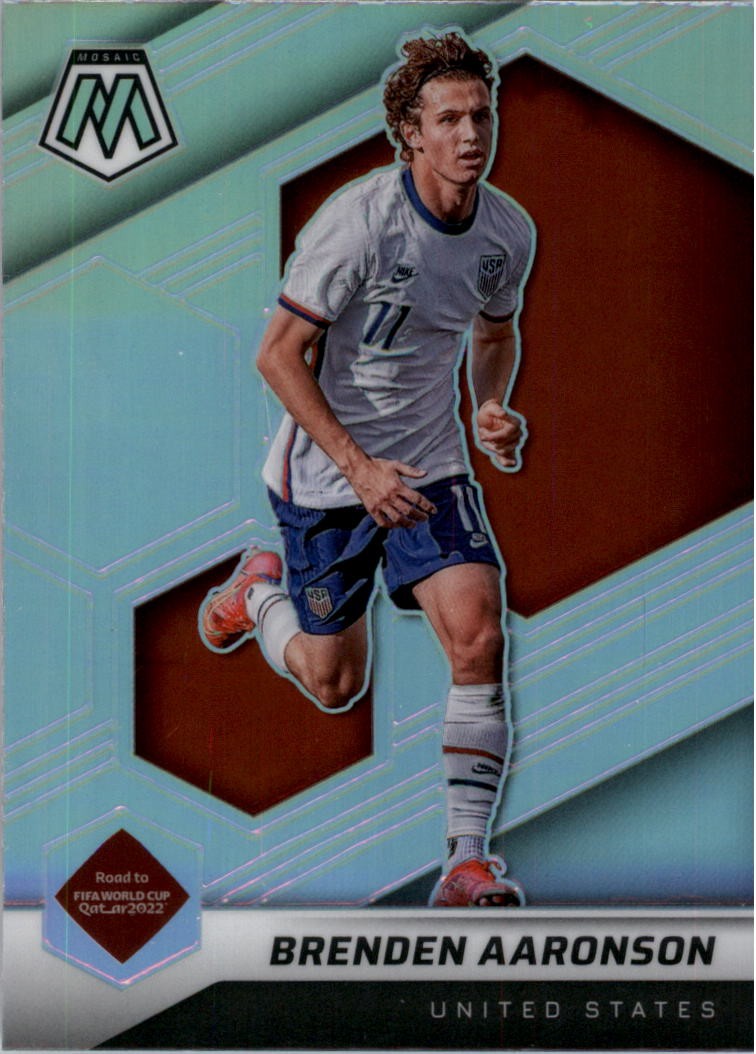 2021-22 Mosaic Road to the FIFA World Cup Qatar Silver #102 Brenden Aaronson SCR