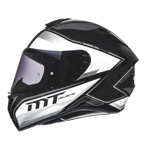 MT Targo Full Face Motorcycle Helmet Motorbike Solid Road Legal White Grey XS