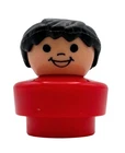 Vintage Fisher Price Little People Chunky Figure Red Shirt Black Hair 1990