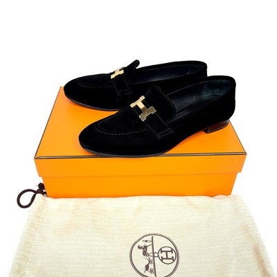 Hermes Paris Loafer Hermes Velvet Shoes HERMÈS Paris Mules Velvet - Main Image