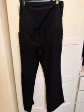 Next maternity size 14 black Trousers Over Bump Wide Leg Workwear Pregnancy