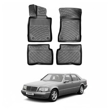 Fußmatten Automatten für Mercedes S Klasse W140 1991-1998 SD kurzer Radstand TPE Fußmatten Automatten für Mercedes S Klasse W140 1991-1998 SD kurzer Radstand TPE
