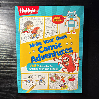 Highlights Make Your Own Comic Adventures Paperback Activity Book Stickers