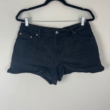 VTG Levi's Junior Black Denim Shorts High Waisted Style Casual Everyday so 12/13