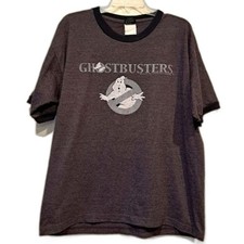 Vintage Y2K Ghostbusters t shirt gray with black trim Thunder Creek brand size L