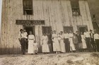 Rare Antique American Boarding House Crew Outdoor Hotel Real Photo Postcard RPPC — photo 3