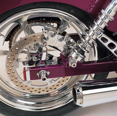 PERFORMANCE MACHINE (PM) Caliper - Rear - Chrome - 91-99 FXDB/C/L 1279-0052-CH