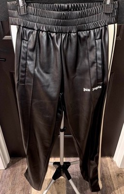 Palm Angels Men's Leather Effect Track Pants Size Small