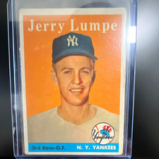 Topps 1958 Jerry Lumpe New York Yankees Rookie Base Set Card #193. rookie card picture