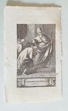 stampa incisione d'epoca da libro s.ambrogio fine '700