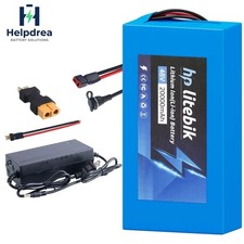 48V 20Ah Lithium Battery w/30A BMS for  1500W Ebike Electric Bicycle Bike Motor