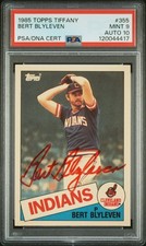 1985 Topps Tiffany #355 Bert Blyleven Auto PSA/DNA PSA 9 Autograde 10