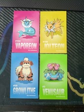 Vintage 1999 Sandylion Pok mon Sticker Lot - Venusaur, Growlithe, Vaporeon,...