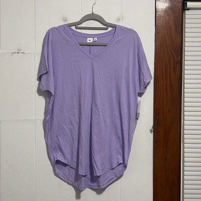 BP. Women's Lavender V Neck T Shirt Sleepwear Lounge Casual Basic Tee XS