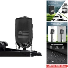 RV Electric Tongue Jack Cover 600D Oxford Fabric Waterproof Universal Fit