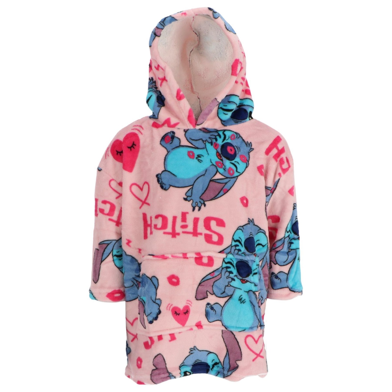 Lilo - Stitch Kapuzendecke Kuscheldecke mit Kapuze 7-12 Jahre