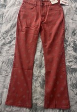 NWT Wrangler Women's High Rise Bold Boot Jean Diamond Bay Red 10/30X30 Festival