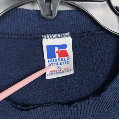 Vintage Russell Athletic Sweatshirt Mens XL Blue Blank Crewneck