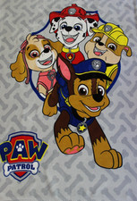 Nickelodeon Spin Master Paw Patrol Fleece Blanket 78"x54" Gray Cartoon Print