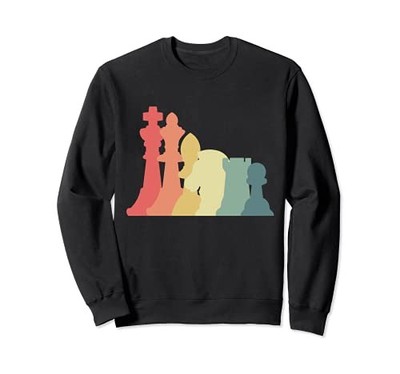 Vintage Chess Figures Chess Player Gift Board Game Lover Gift Sweatshirtfrom JP