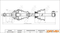 Antriebswelle Vorne Links Dr!ve+ DP2110.10.0294 FüR Dacia Renault