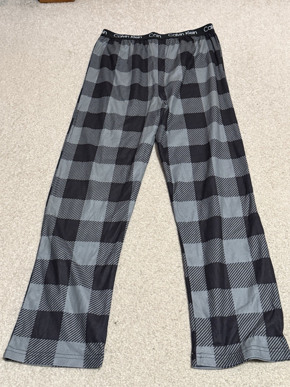 Calvin Klein Pajama Bottom Pants Boys Large 10-12 Plaid thumbnail 4