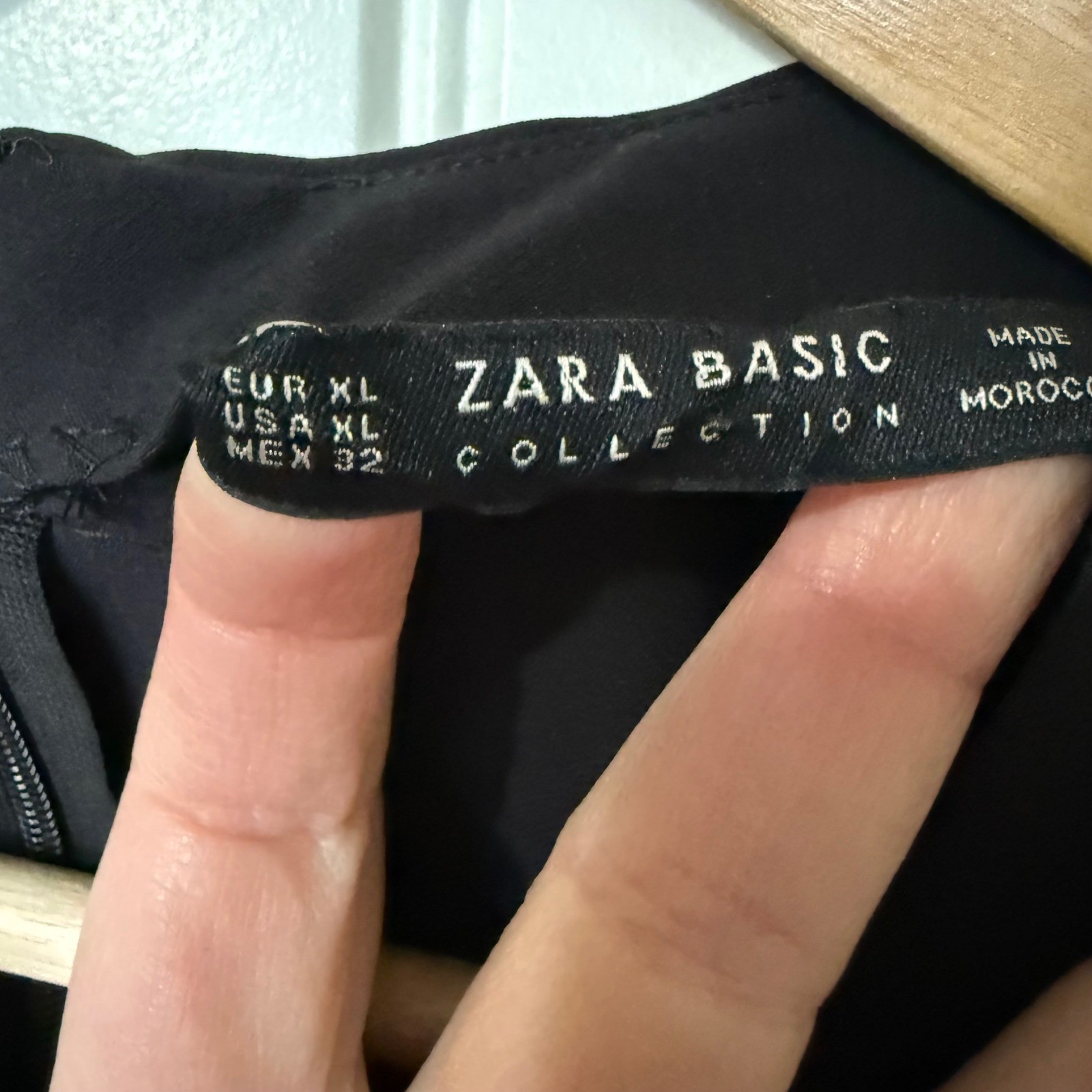 ZARA BASIC COLLECTION Black Cream Asymmetrical Sl… - image 3