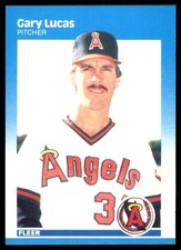 Gary Lucas 1987 Fleer #87 California Angels MLB READ FREE SHIPPING AutographDen