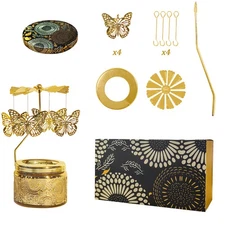 Tealight Carousel Rotary Tea Light Holder Christmas Gift Charms Spinning Candle