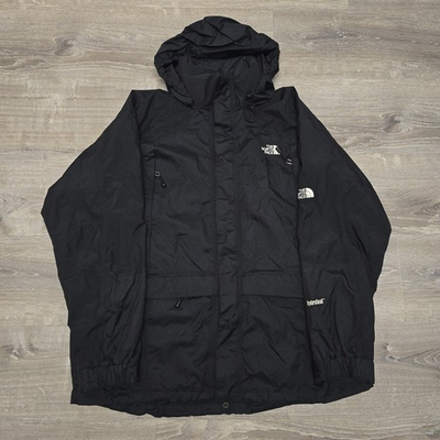 #ad #ad THE NORTH FACE Hydroseal Hooded Full Zip Parka Jacket Packable Black Mens Sz XXL $69.99