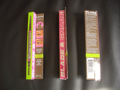 3x NYX Blade & Shade Augenbrauenstift NEU VEGAN 16H Halt Wischfes NANO ASH BROWN