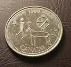 1999 February Canada 25 Cents Elizabeth II Quarter Coin 25 Cent