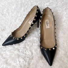 Good Condition VALENTINO GARRAVANI Rockstud Pumps Pointed Toe Pin Heel Valentino