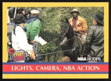 1990-91 NBA Hoops Inside Stuff Behind the Scenes Karl Malone #383 Utah Jazz