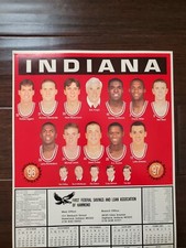 Indiana University IU Hoosiers Basketball 1996 1997 Bob Knight Schedule Poster X