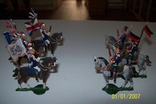Bleifiguren Zinnfiguren halbplastisch 40mm Santesson brit. Kavallerie