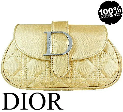 Pochette 100% AUTHENTIQUE DIOR COUTURE Jadore BEAUTÉ MAQUILLAGE VOYAGE ÉTUI DORÉ SAC