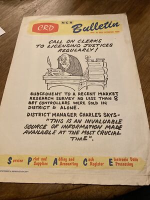 Ephemera NCR Bulletin Titelseite 1964 IS SELBSTBEWERTUNG JAHR (knapp über DIN A4)
