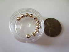 Lot of 10 pieces 14K Real Yellow Gold Beads 3mm 4mm 5mm 6mm Round Polish Beads