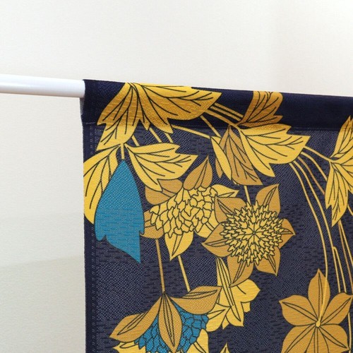 Noren Japanese Door Curtain Family Crest Kamon Marunisagarifuji Vine 150x80cm - Picture 7 of 8