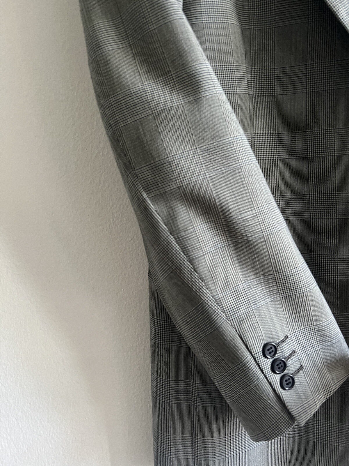 Giacca Uomo Yves Saint Laurent Vintage L Cappotto Sportivo Lana a quadri