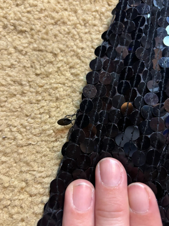 Mini Vestido Niteline Della Roufogali Negro Lentejuelas Formal Cóctel Halter Baile de graduación 4 Foto 2 de 4