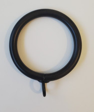 10 pieces PACK- 1-3/4" BLACK IRON drapery curtain drape ring with eyelet - 1.75"